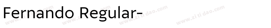 Fernando Regular字体转换